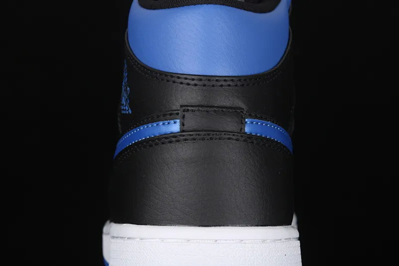 All categories Air Jordan Jordan series basketball shoes Air Jordan 1 Mid Air Jordan 1 Mid AJ1 Joe 1 mid-top black and blue basketball shoes 554724-068